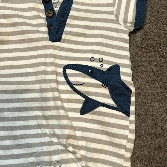 Carter's Baby One-Piece with Shark | Baby Shark | Carter's Newborn Clothes | - Picture 5 of 8
